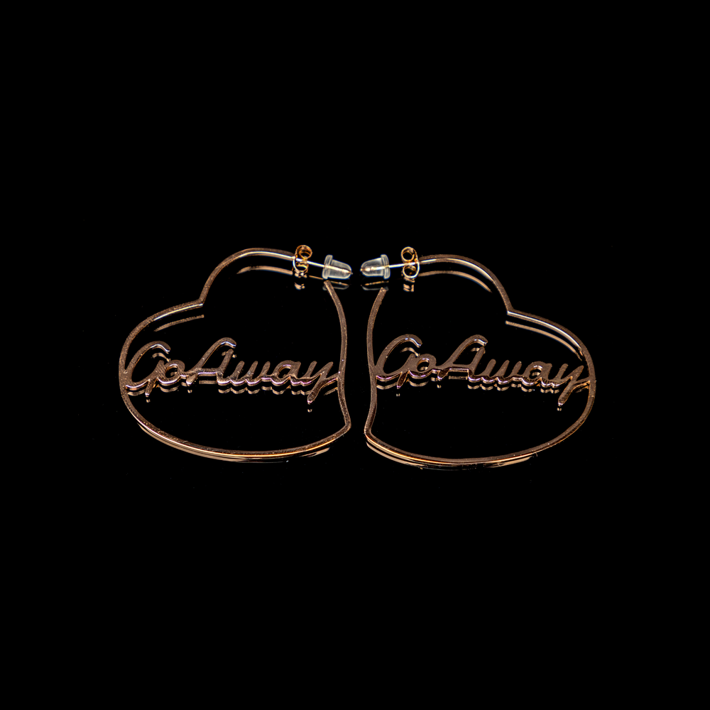 Go Away Heart Earrings